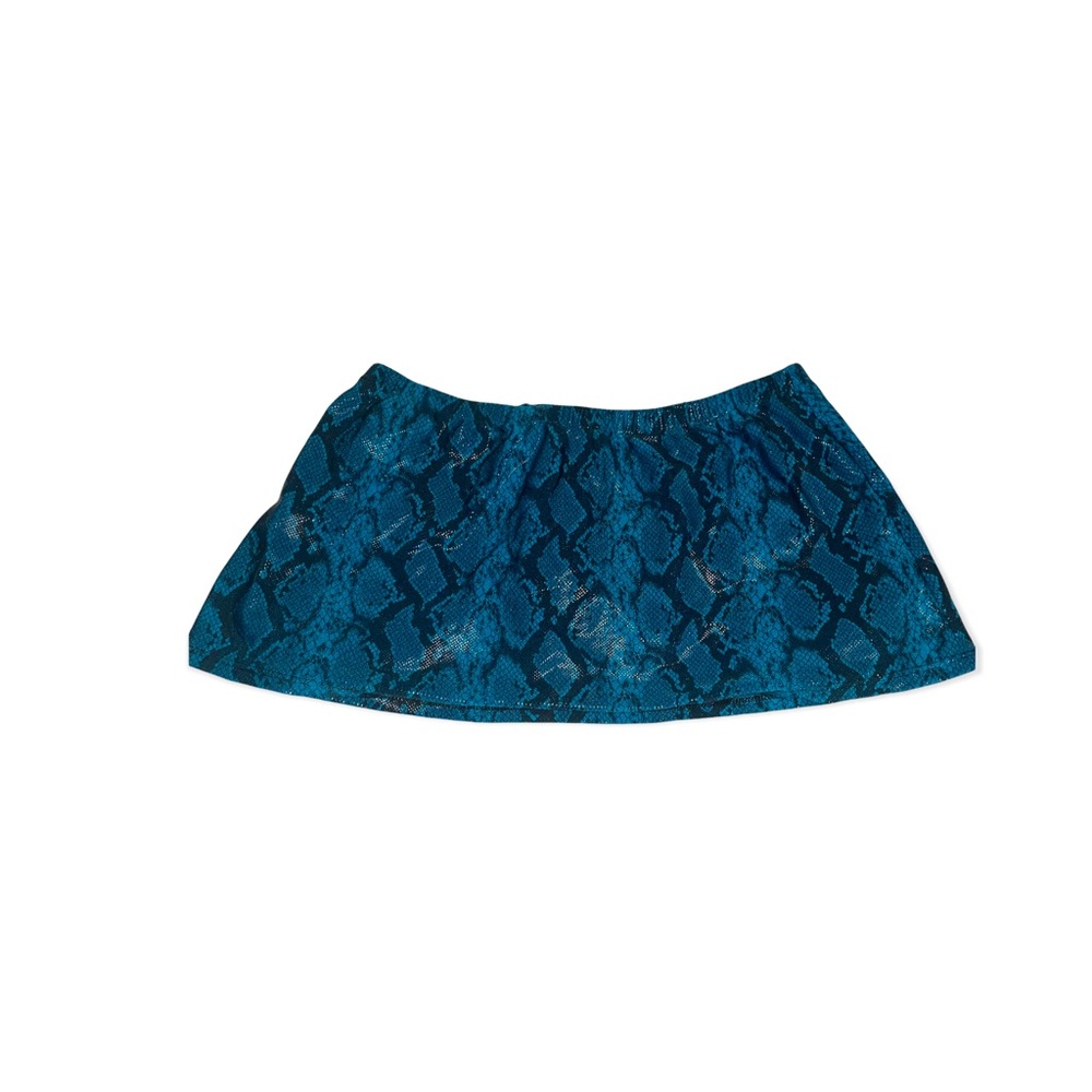 Snake skin mini skirt lingerie stretch waist band super short